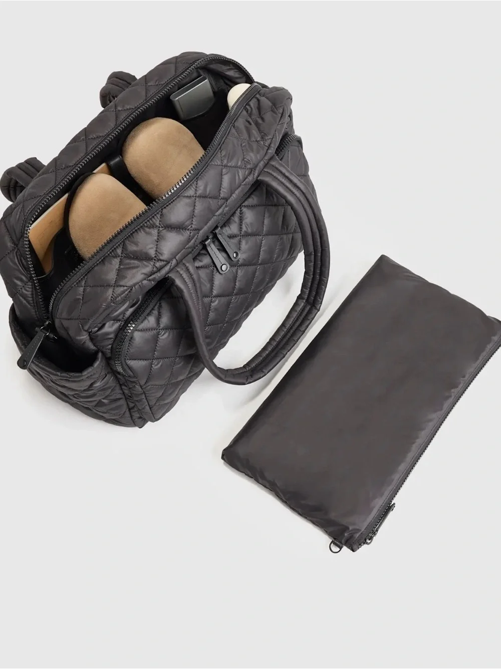Quince Transit Quilted Duffle Bag in Navy